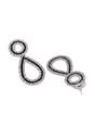 Silver Double Drop Earrings, Image 3 of 5