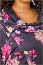 PINK Curve Floral Print Cowl Stretch Top, Image 5 of 5