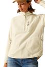 Cream Frankie Quarter Zip Fleece Top, Image 1 of 5