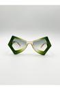 Green 2 Tone Angular Sunglasses in Green, Image 1 of 6