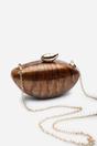 Dark Brown Where's That From Dark Brown Benna Marble Acrylic Clutch, Image 5 of 6