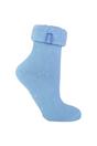 Blue 1 Pack Ladies Soft Plush Lined Slipper Bed Socks, Image 1 of 3