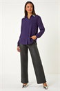 Purple Sequin Collared Shirt, Image 3 of 5