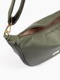 Khaki Etre Khaki Faux Leather Half Moon Crossbody Bag, Image 3 of 5