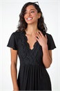 Black Dusk Lace A-Line Dress, Image 4 of 5