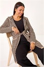 Beige Chevron Knit Cardigan, Image 2 of 8