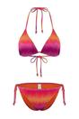 Multi WOVCOR Multi Abstract Print Triangle Bikini Set with Tie Side, Image 2 of 4