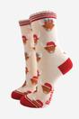 Red Highland Cow Christmas Bamboo Socks, Image 1 of 5