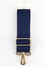 Navy Blue Sarta Navy Blue Plain Woven Wide Bag Strap, Image 4 of 4