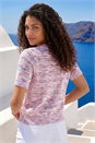 Pink Petite Space Dye Knit Cardigan, Image 3 of 4