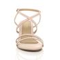 Natural AJVANI Natural Mid Wedge Heel Crossed Straps Sandals, Image 5 of 5