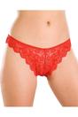 Red 3 Pack Floral Lace Thongs, Image 1 of 1