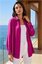 Cerise Sequin Collar and Cuff Shirt, Image 3 of 5