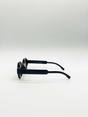 Black Round Hexagon Sunglasses, Image 5 of 6