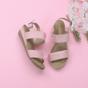Light Pink AJVANI Light Pink Low Wedge Heel Strappy Slingback Sandals, Image 4 of 6