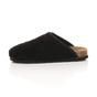 Black AJVANI Black Footbed Mules Slippers, Image 3 of 6