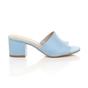 Light Blue AJVANI Light Blue Mid Block Heel Peep Toe Mules Sandals, Image 2 of 6