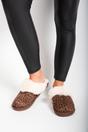 Black iKrush Black Maelis Faux Fur Lined Slip On Slippers, Image 7 of 8