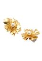 Gold Floral stud Earrings, Image 3 of 5