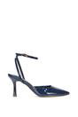 Navy 'Tori' Pointed Toe Stiletto Heels With Ankle Strap, Image 1 of 6