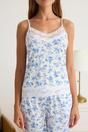 Multi WOVCOR Multi 2-Piece Lace Trim and Pyjama Set, Image 2 of 4
