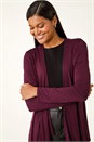 Burgundy Waterfall Stretch Cardigan, Image 1 of 5