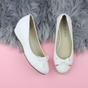 White AJVANI White Low Mid Wedge Heel Comfort Court Shoes, Image 4 of 6