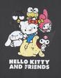 Charcoal Hello Kitty Cropped Short Sleeved T-Shirt, Image 6 of 6