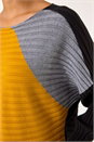 Ochre Colour Block Knit Jumper, Image 5 of 5