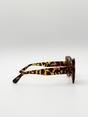 Brown Oversized Cat-Eye Sunglasses in Tortoiseshell, Image 3 of 4