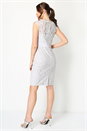 Silver Lace Embellished Trim Dress, Image 3 of 5