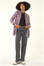 Purple Fluffy Longline Cosy Cardigan, Image 2 of 5