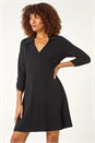 Black Crepe Short Dress, Image 2 of 5