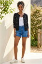 Black Floral Embroidered Knit Cardigan, Image 1 of 4