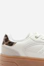 White 'Yulia' Low Wedge Lace up trainer, Image 7 of 8