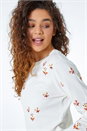 Ivory  Floral Embroidered Jumper, Image 4 of 5
