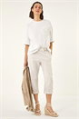 Natural  Stripe Rolled Cuff Trouser , Image 2 of 5
