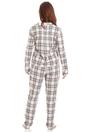Light Pink Two Piece Checkered Pyjama Set, Image 2 of 4