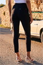 Black Elastic Waist Stretch Jean Trouser, Image 3 of 4