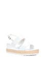 White XY LONDON White 'Ally' Low Heel Platform Wedge Espadrill  Slingback Sandals, Image 2 of 5