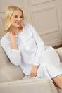 Blue Long Sleeve Cuddle Knit Nightdress, Image 6 of 6
