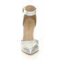 Silver High Heel Ankle Strap Pointed Toe Mermaid 2 Part Shoes, Image 6 of 6