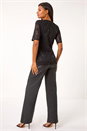 Black Lace Short Sleeve T-Shirt, Image 3 of 5
