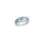 Silver Natural Textured Sterling Silver Evil Eye Ring, Image 1 of 6