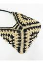 Black Black Woven Straw Shoulder Bag, Image 2 of 5