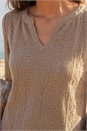Biscuit Broderie Detail Tunic Top, Image 4 of 4