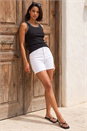 Black Dusk Contrast Stitch Vest Top, Image 3 of 4