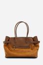 Brown Lyanna Buckled Tote Bag with Side Zip, Image 1 of 6