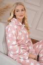 Pink Camille Lingerie Pink White Star Print Pyjama Set, Image 4 of 5