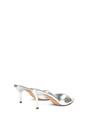 Silver 'Kallie' Slip On Stiletto Heeled Mules With Open Toe, Image 4 of 6